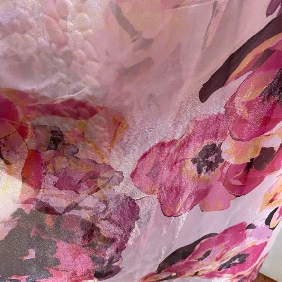 Gorgeous pink & black floral gown, sleeveless SZ 16 by S.L. Fashions PROM DRESS - Picture 4 of 4